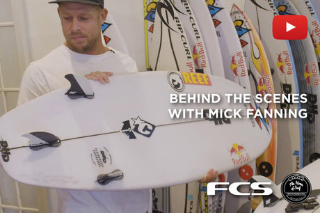 Go behind the scenes with Mick Fanning! FCS Fins