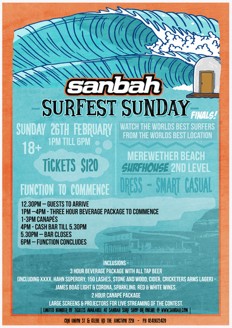 SANBAH SURFEST SUNDAY - BUY TICKETS