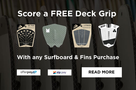 Score a FREE Grip Pad with any Surfboard & Fins purchase.