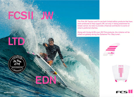 FCS Julian Wilson Pink Fins and Traction - Available now!