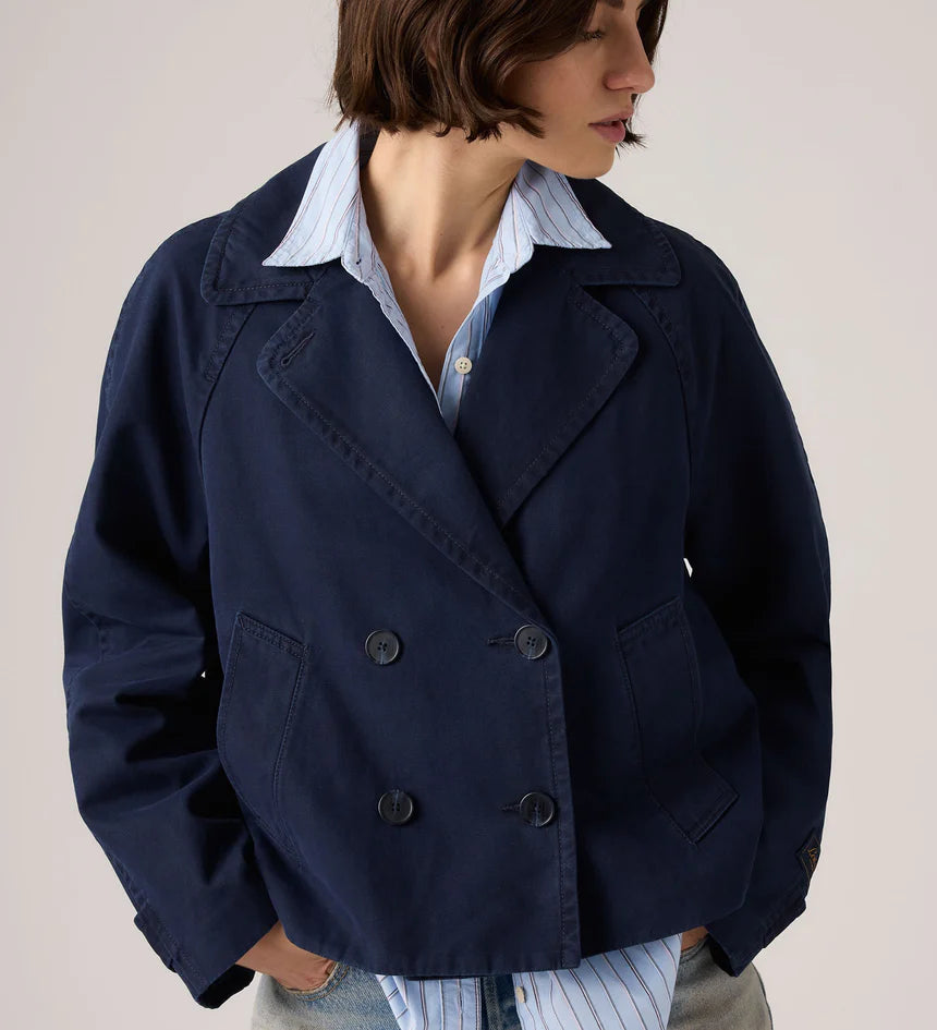Levi's Womens Bree Cropped Swing Trench Jacket