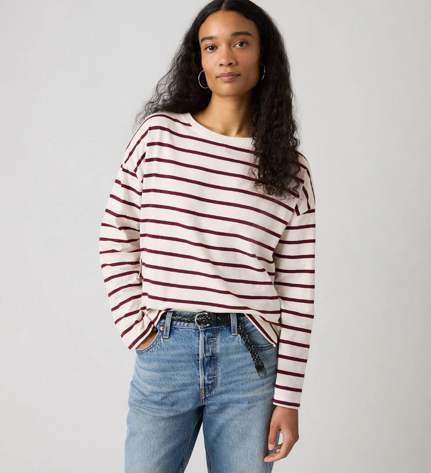 Levi's Womens Julie Slub Long-Sleeve Tee