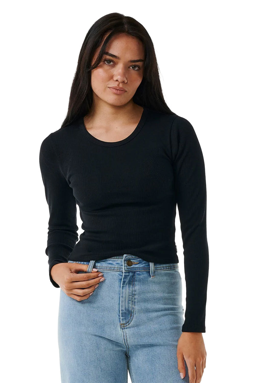 Rip Curl Womens Classic Ribbed Long Sleeve Tee
