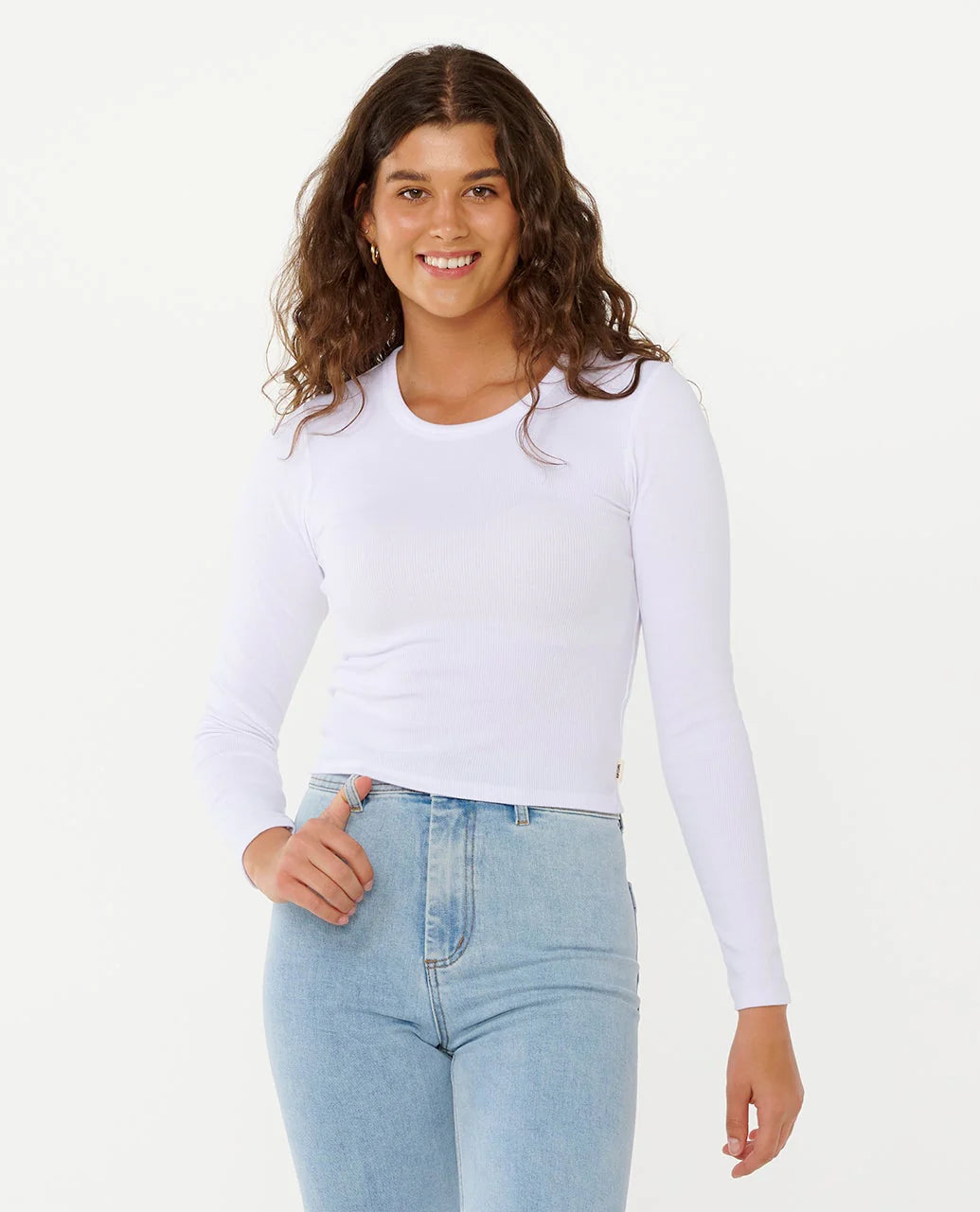 Rip Curl Womens Classic Ribbed Long Sleeve Tee