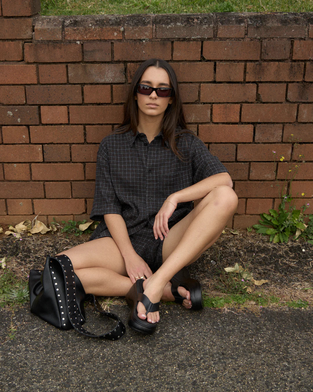 Afends Womens Dusk Seersucker Boxer Short