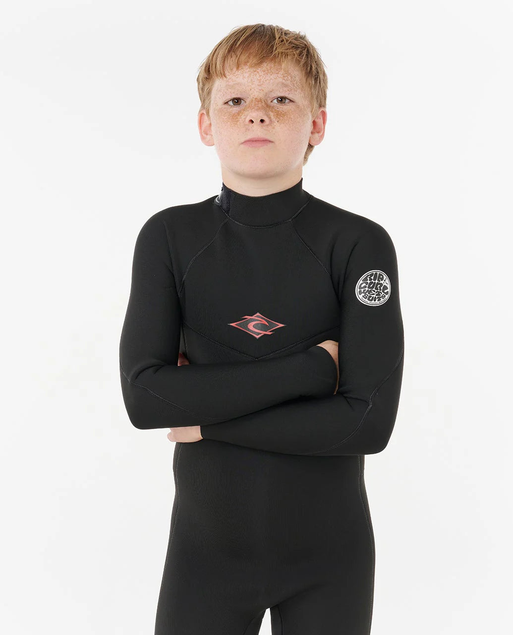 Rip Curl Boys Dawn Patrol Long Sleeve 2mm Back Zip Spring Suit Wetsuit - Black