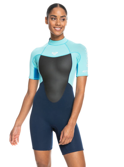 ROXY Womens 2/2mm Prologue Short Sleeve Back Zip Springsuit Wetsuit