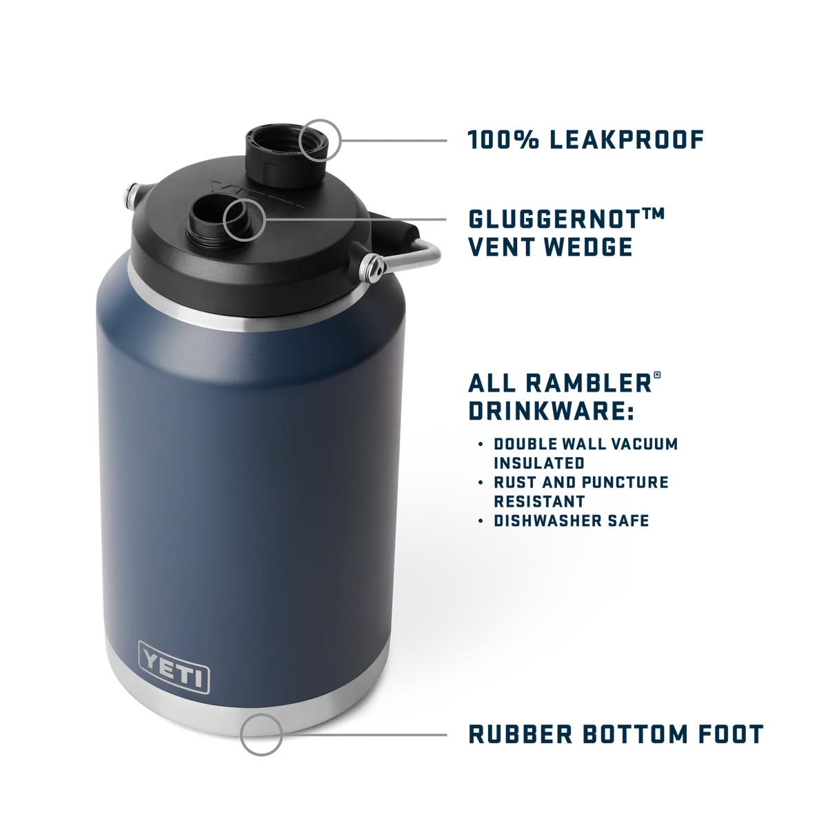 YETI Rambler One Gallon Jug 2.0 (3.8L)