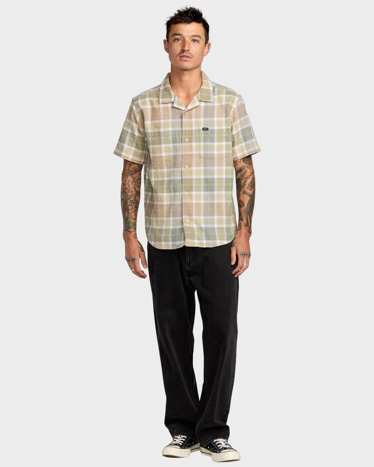 RVCA Mens Gazzy Short Sleeve Shirt