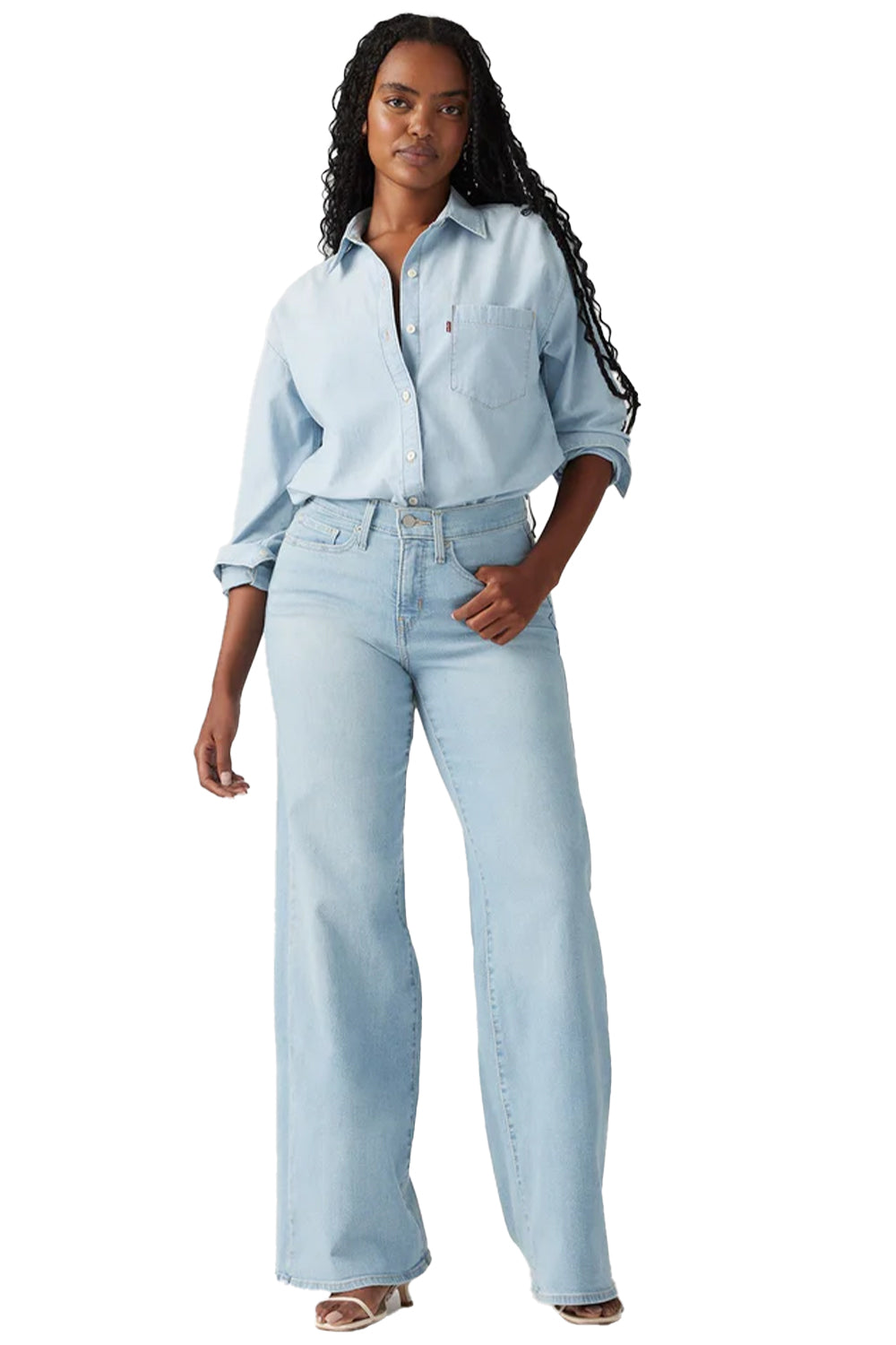 Levi's Womens 318 Shaping Wide Leg Jeans