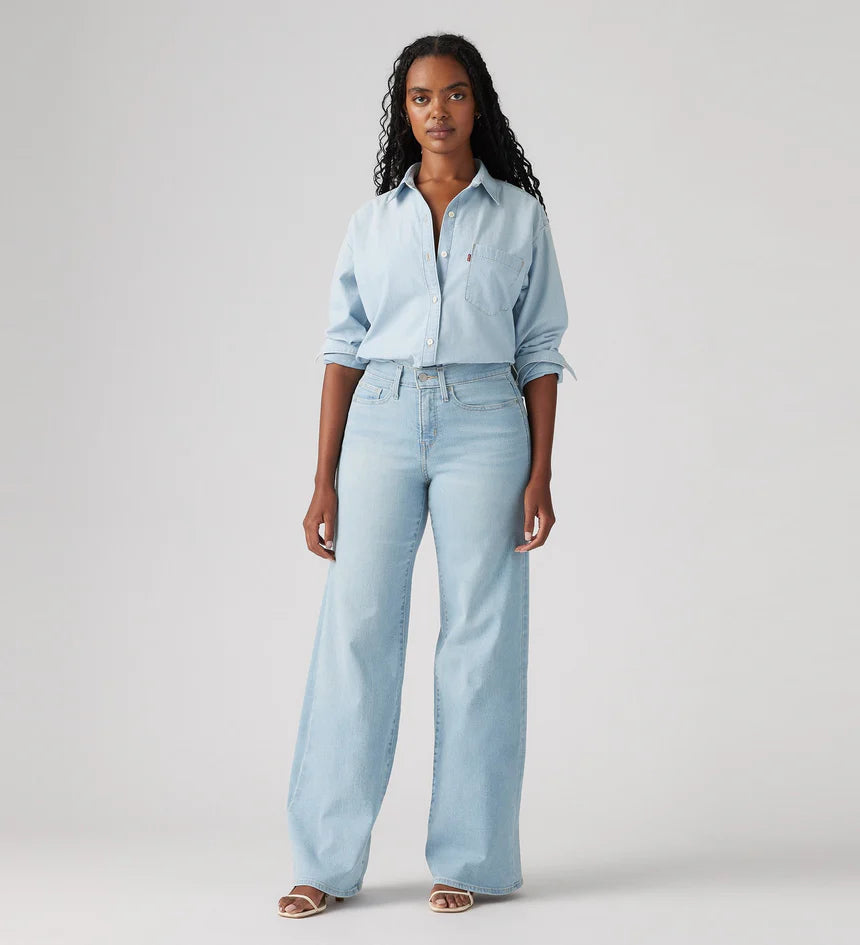 Levi's Womens 318 Shaping Wide Leg Jeans