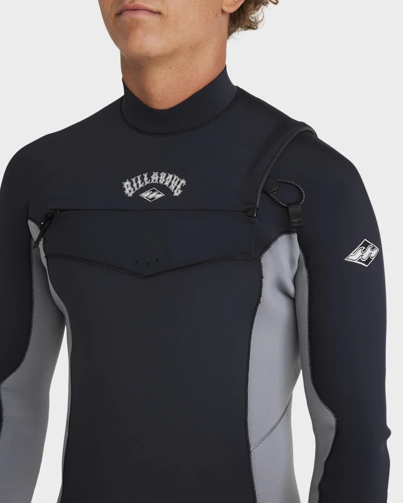 Billabong Mens 3/2mm Absolute Natural Chest Zip Steamer Wetsuit
