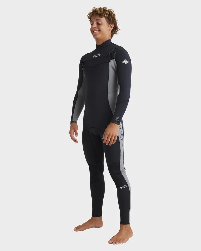 Billabong Mens 3/2mm Absolute Natural Chest Zip Steamer Wetsuit