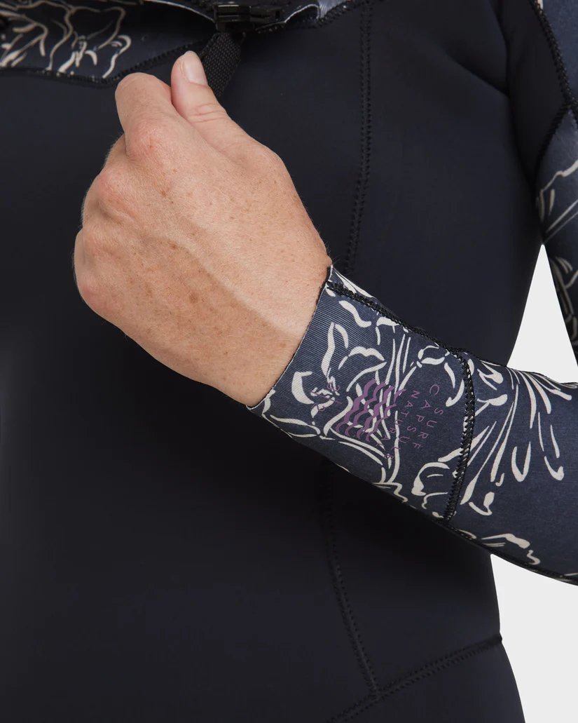 Billabong Womens 3/2mm Salty Dayz Natural Chest Zip Steamer Wetsuit