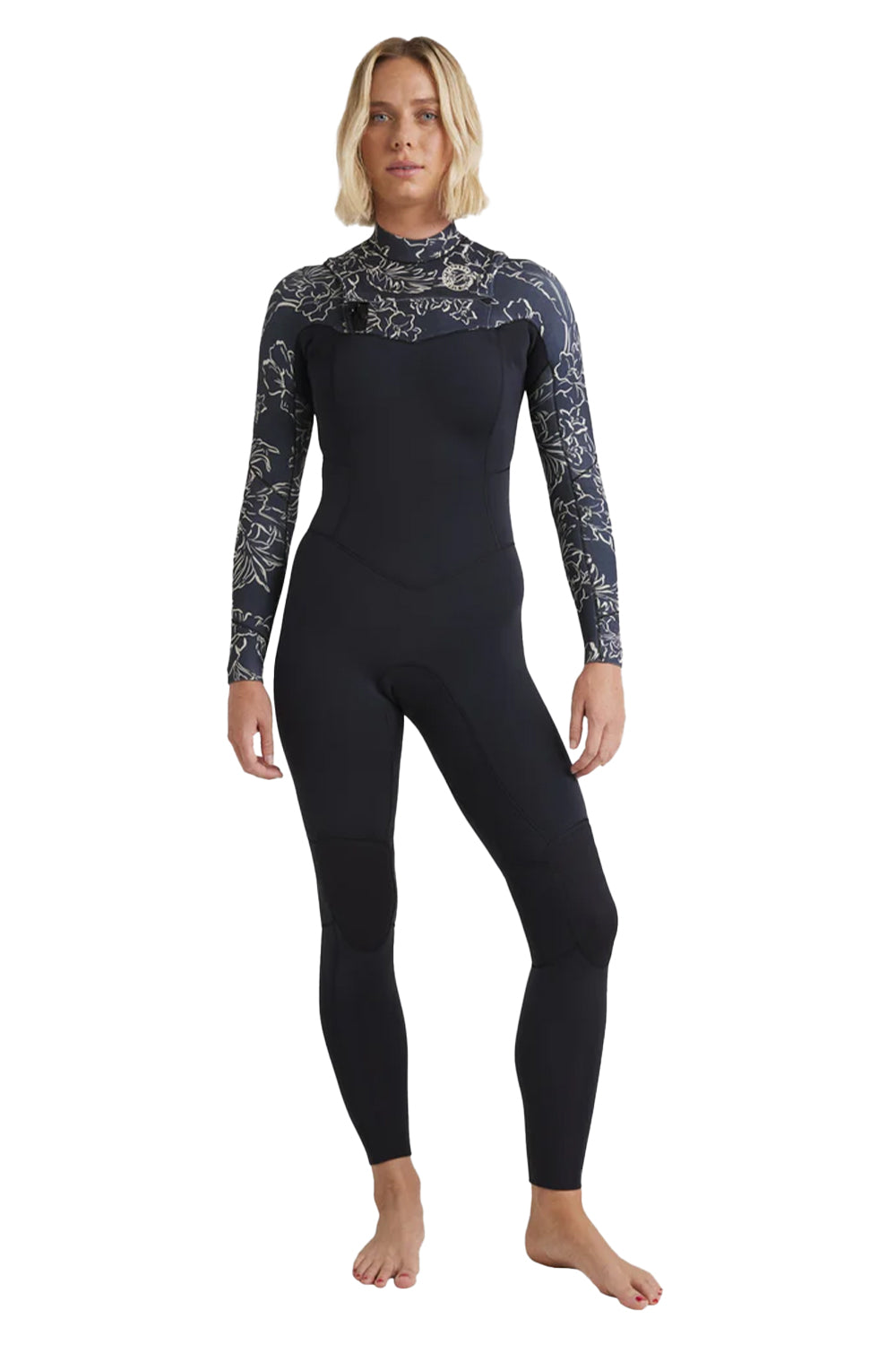 Billabong Womens 3/2mm Salty Dayz Natural Chest Zip Steamer Wetsuit