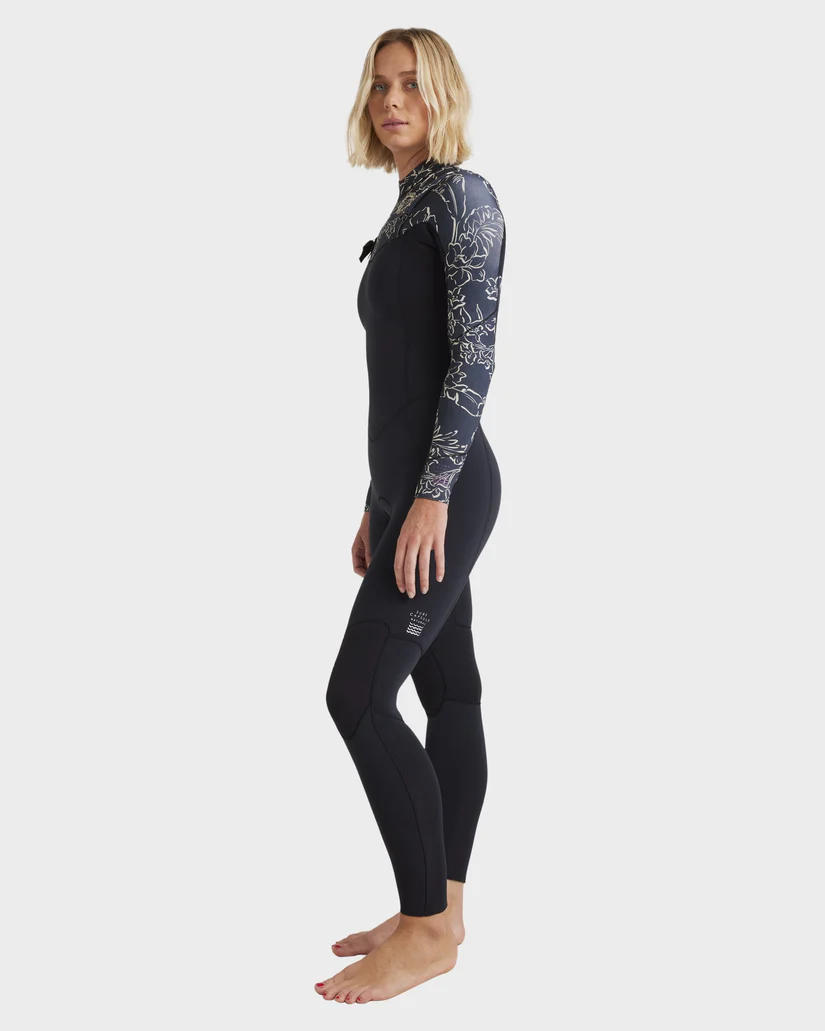 Billabong Womens 3/2mm Salty Dayz Natural Chest Zip Steamer Wetsuit