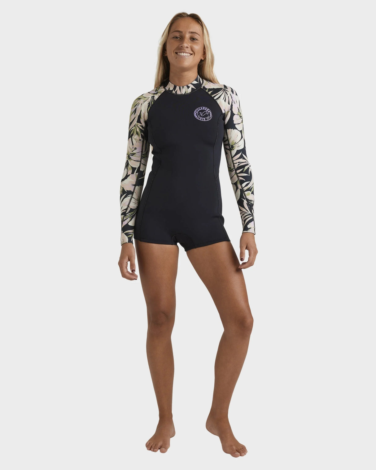 Billabong Womens 2/2mm Spring Fever Natural Long Sleeve Springsuit