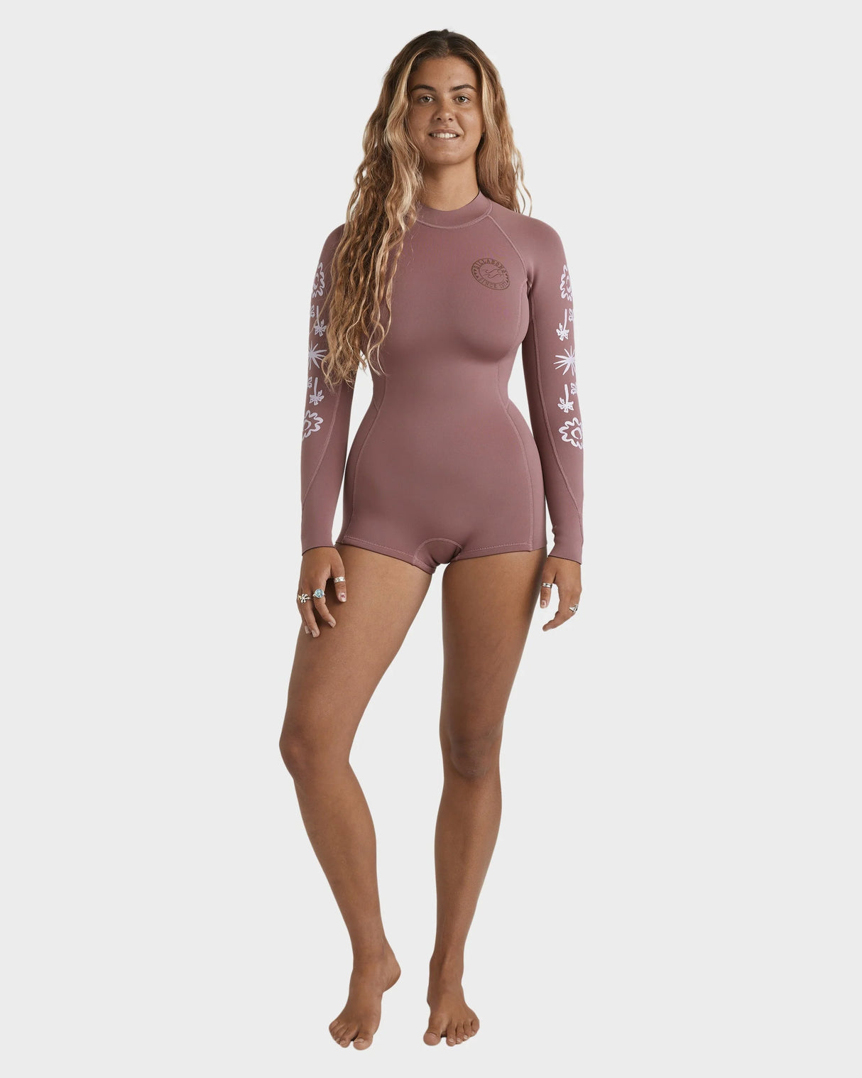 Billabong Womens 2/2mm Spring Fever Natural Long Sleeve Springsuit