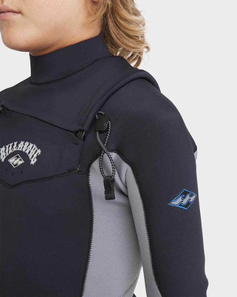 Billabong Boys (6-16) 3/2mm Absolute Natural Chest Zip Steamer Wetsuit
