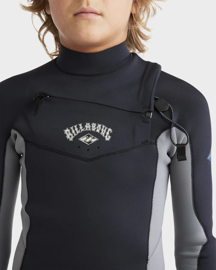 Billabong Boys (8-16) 4/3mm Absolute Natural Chest Zip Steamer Wetsuit