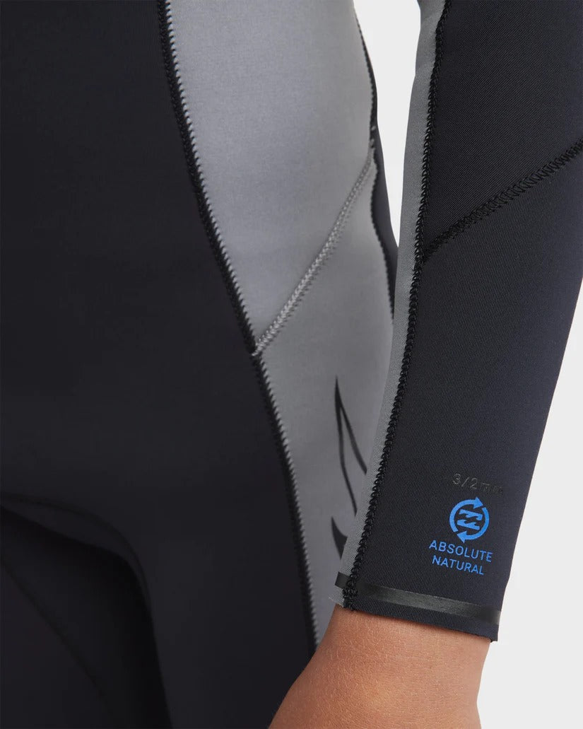 Billabong Boys (8-16) 4/3mm Absolute Natural Chest Zip Steamer Wetsuit