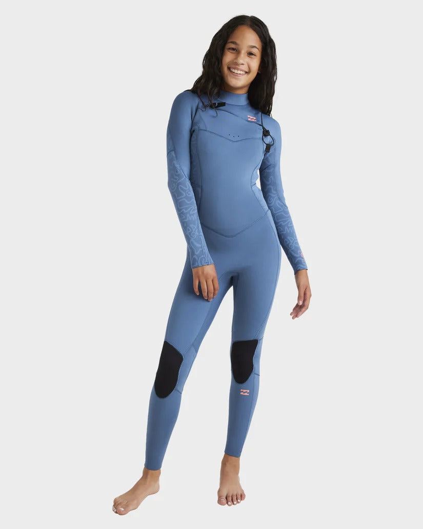 Billabong Girls (8-14) 3/2mm Synergy Natural Chest Zip Steamer Wetsuit