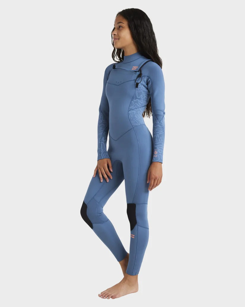Billabong Girls (8-14) 3/2mm Synergy Natural Chest Zip Steamer Wetsuit