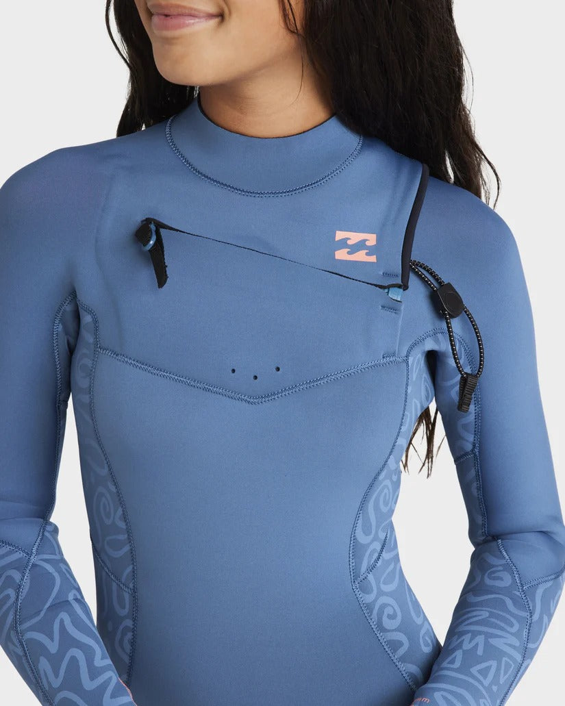 Billabong Girls (8-14) 4/3mm Synergy Natural Chest Zip Steamer Wetsuit