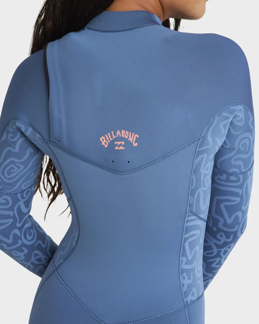Billabong Girls (8-14) 4/3mm Synergy Natural Chest Zip Steamer Wetsuit