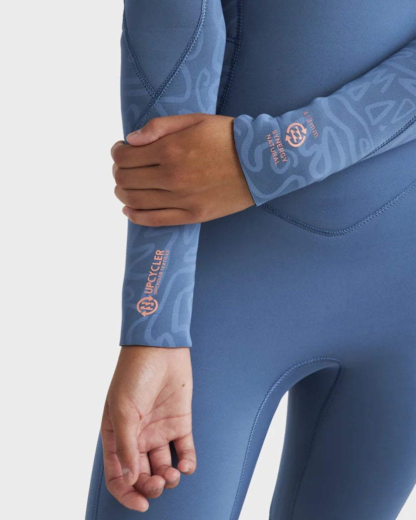 Billabong Girls (8-14) 4/3mm Synergy Natural Chest Zip Steamer Wetsuit