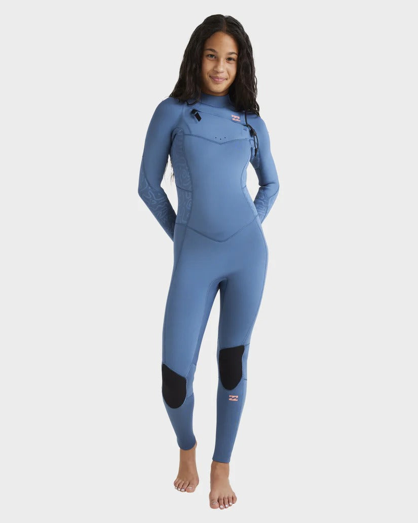 Billabong Girls (8-14) 4/3mm Synergy Natural Chest Zip Steamer Wetsuit