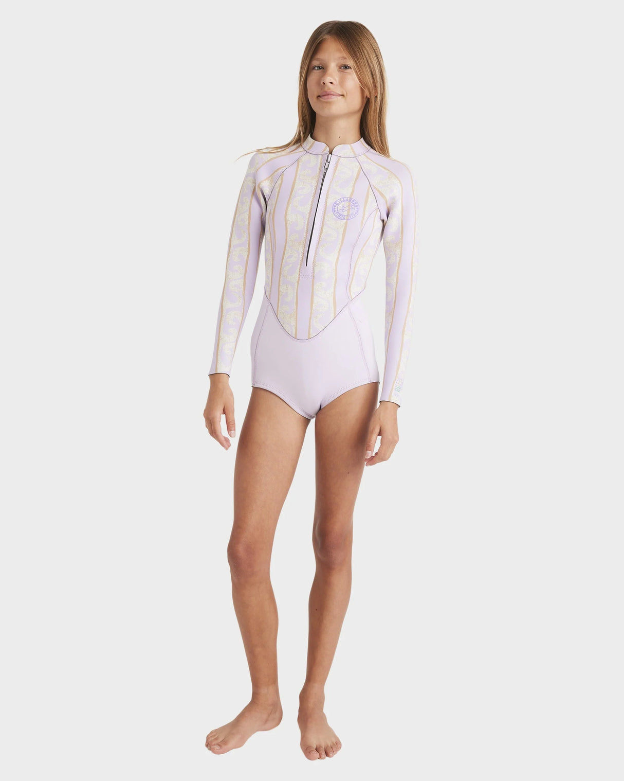 Billabong Girls 8-14 2/2mm Teen Salty Dayz Nat Long Sleeve Springsuit