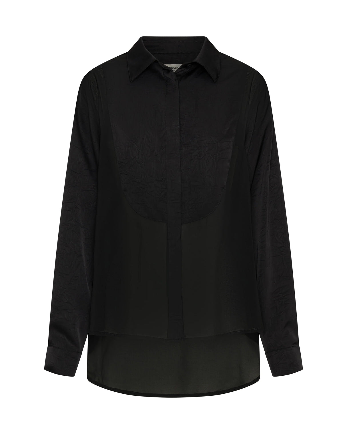 One Teaspoon Sheer Panel Tuxedo Shirt
