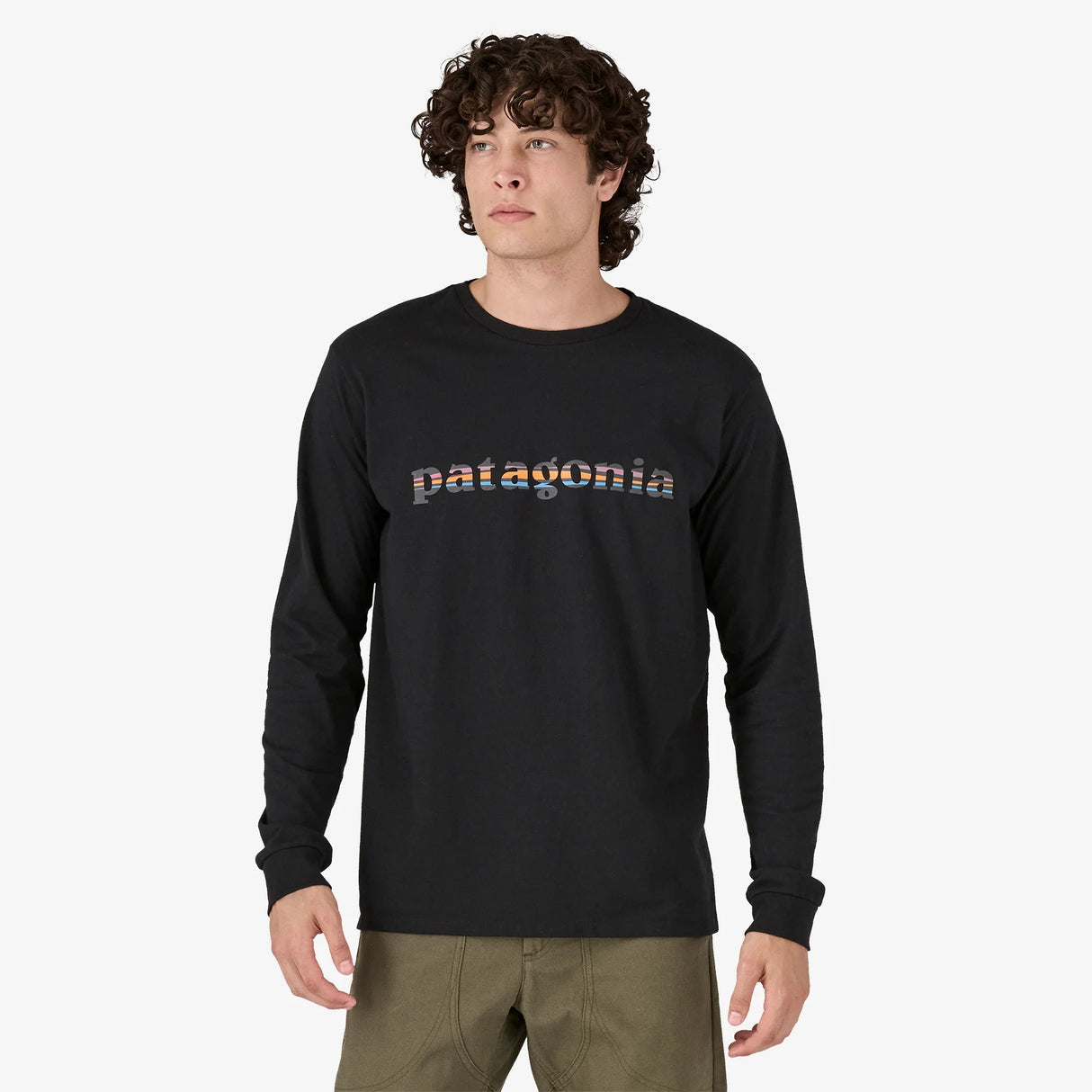 Patagonia Mens Long-Sleeved '73 Text Logo Responsibili-Tee