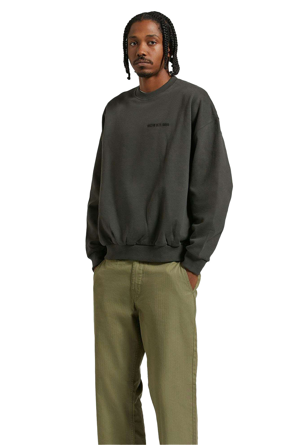 Brixton Embroidered Heavyweight Oversized Crew