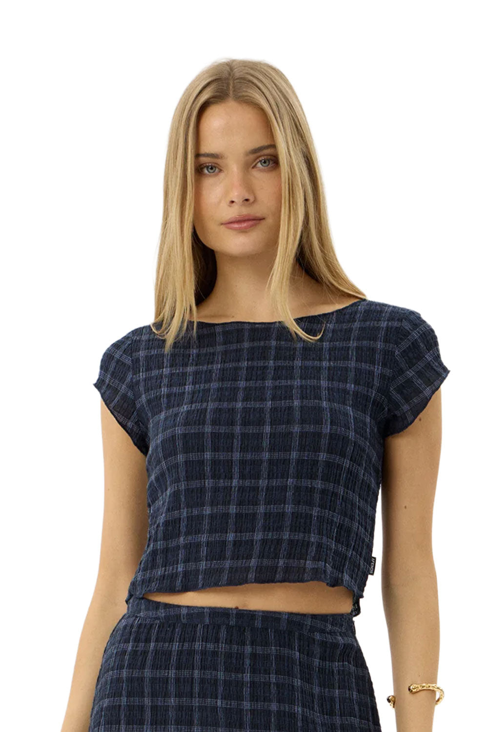 Afends Darcy Seersucker Top