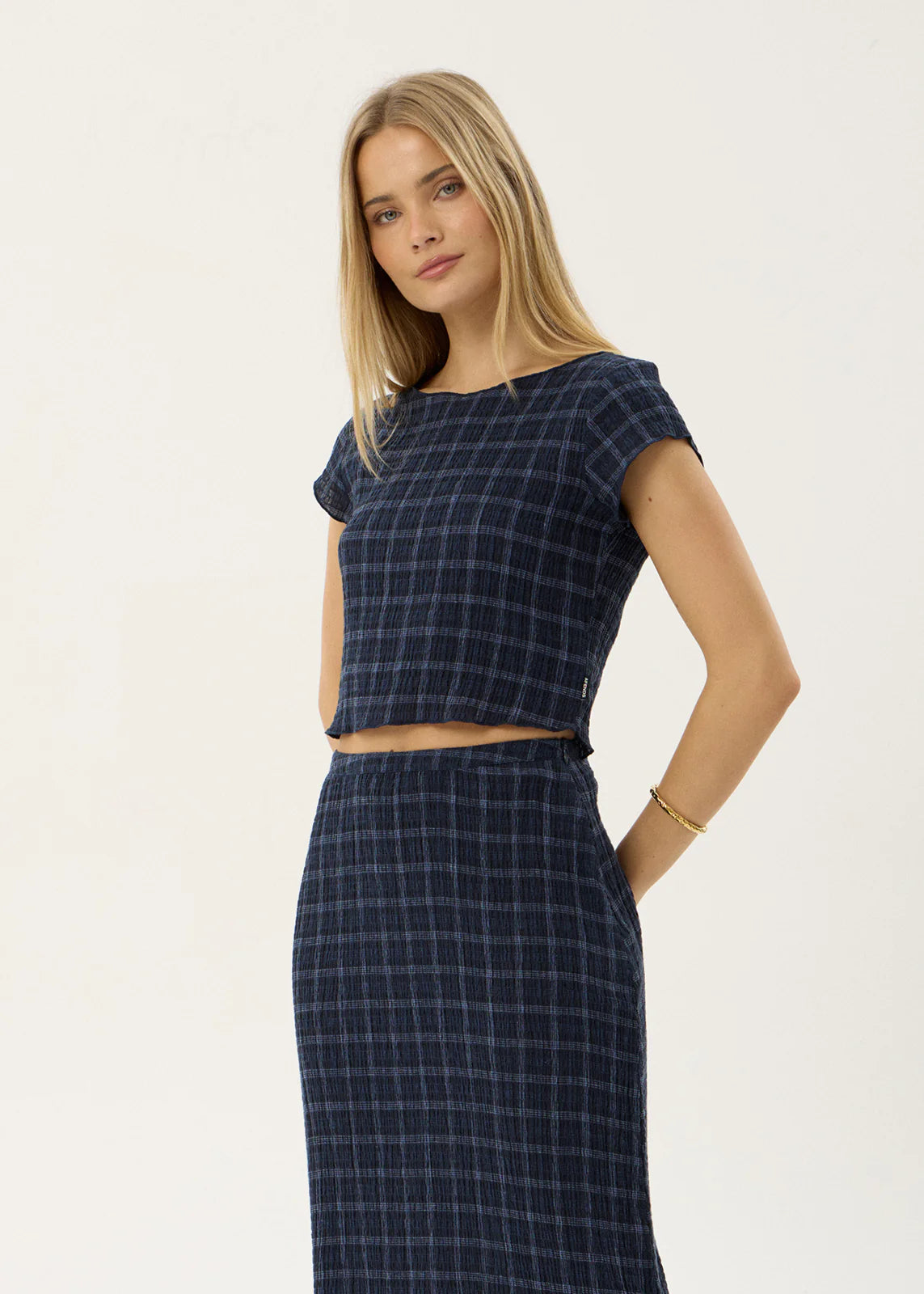 Afends Darcy Seersucker Top