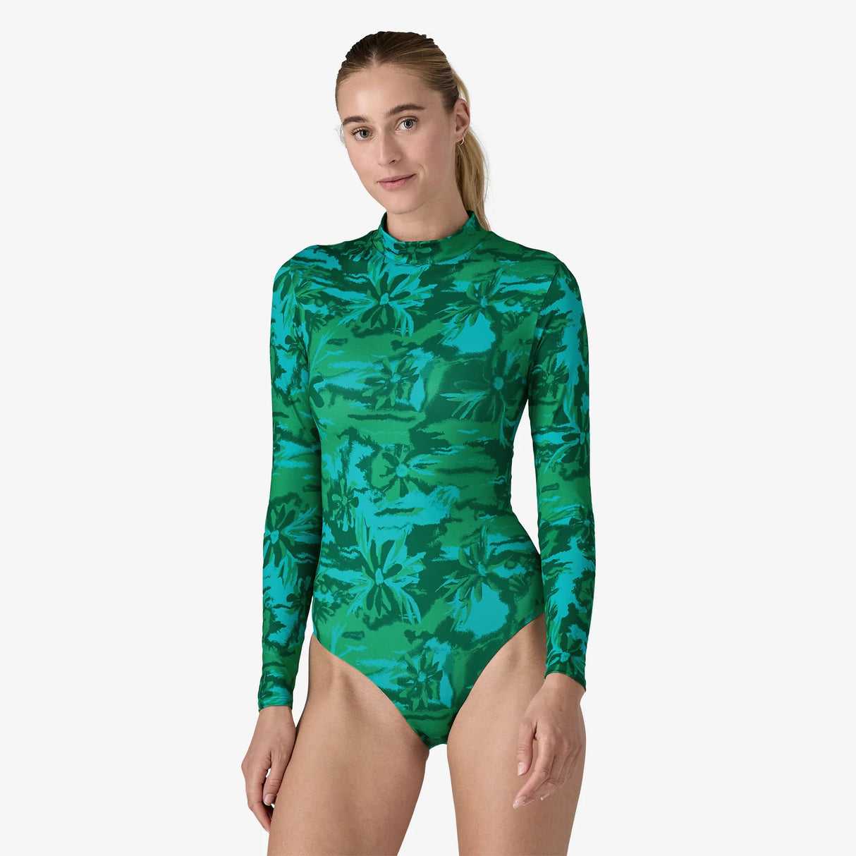 Women's Long-Sleeved Swell Seeker One-Piece Swimsuit