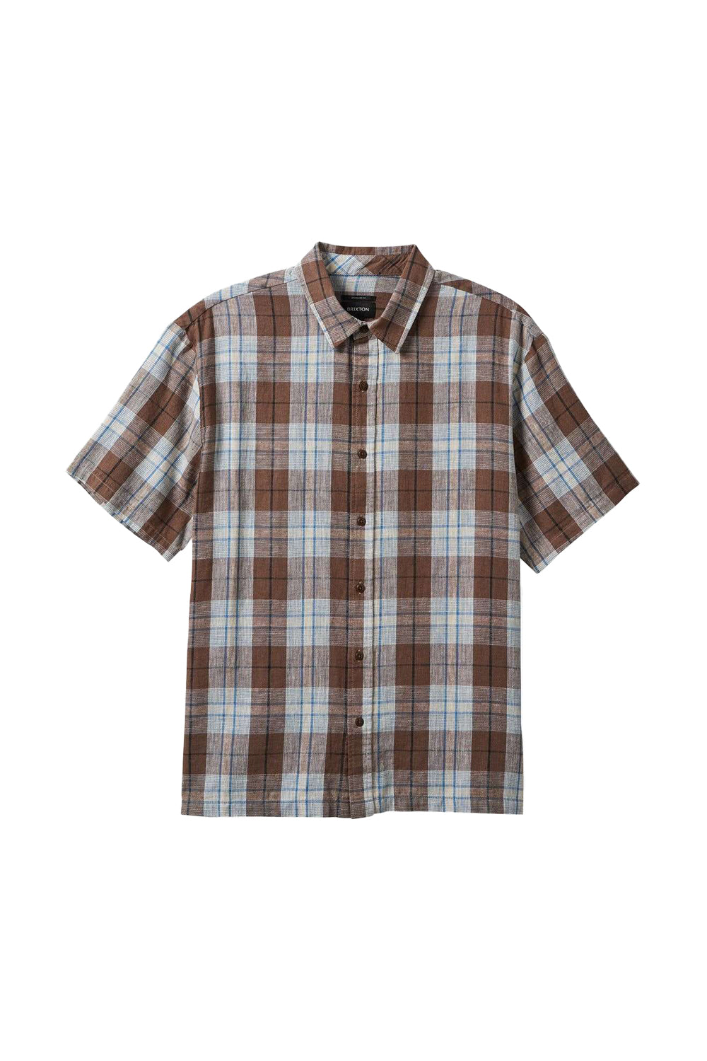Brixton Cru Linen Blend Relaxed Short Sleeve Woven Shirt