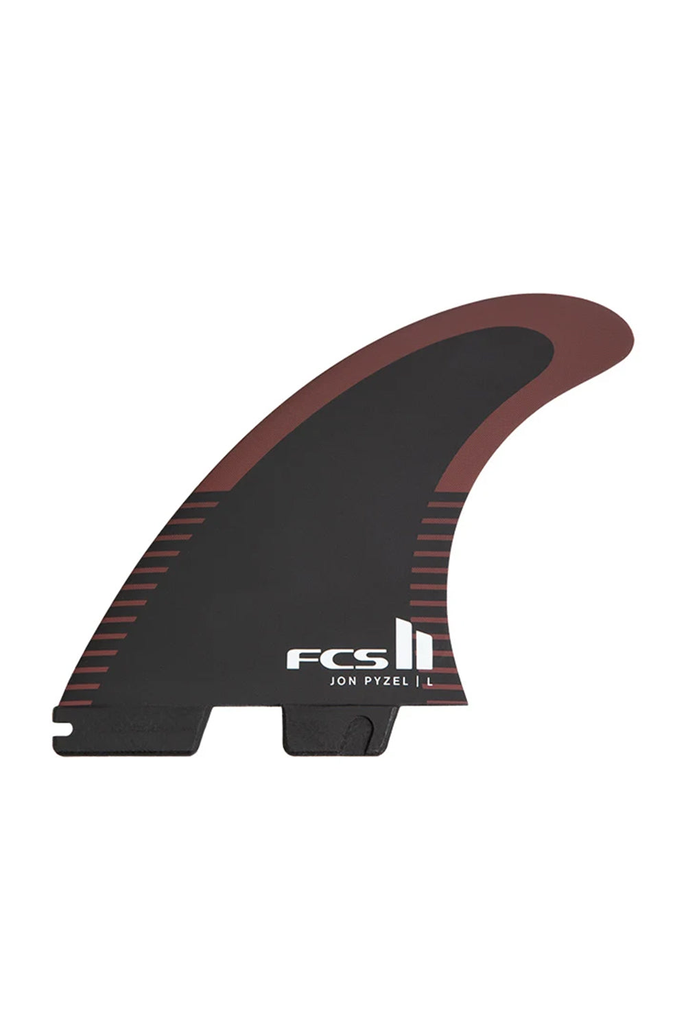 FCS 2 Pyzel PC Thruster Fin Set - Black/Shiraz
