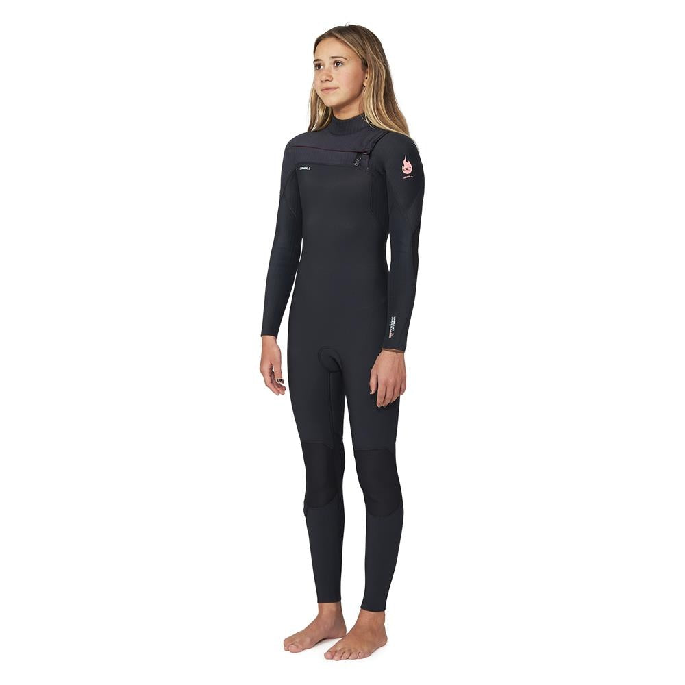 O'Neill Girls HyperFire 3/2mm Steamer Chest Zip Wetsuit