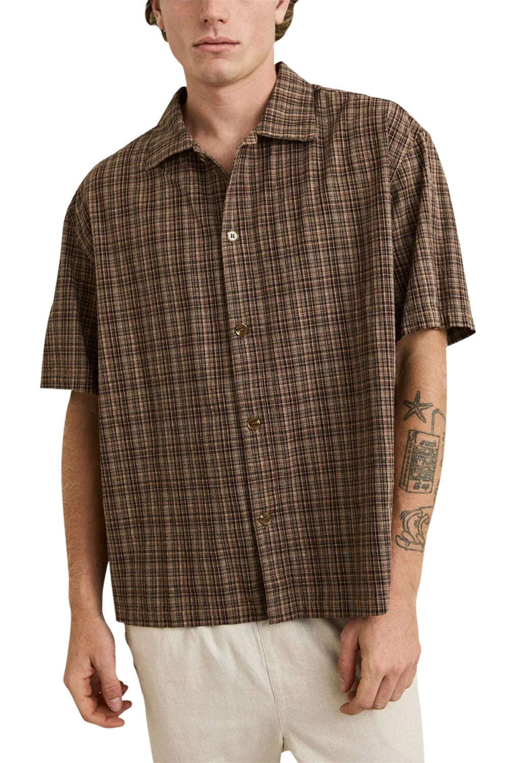 Rhythm Relaxed Brady Check Short Sleeve Shirt