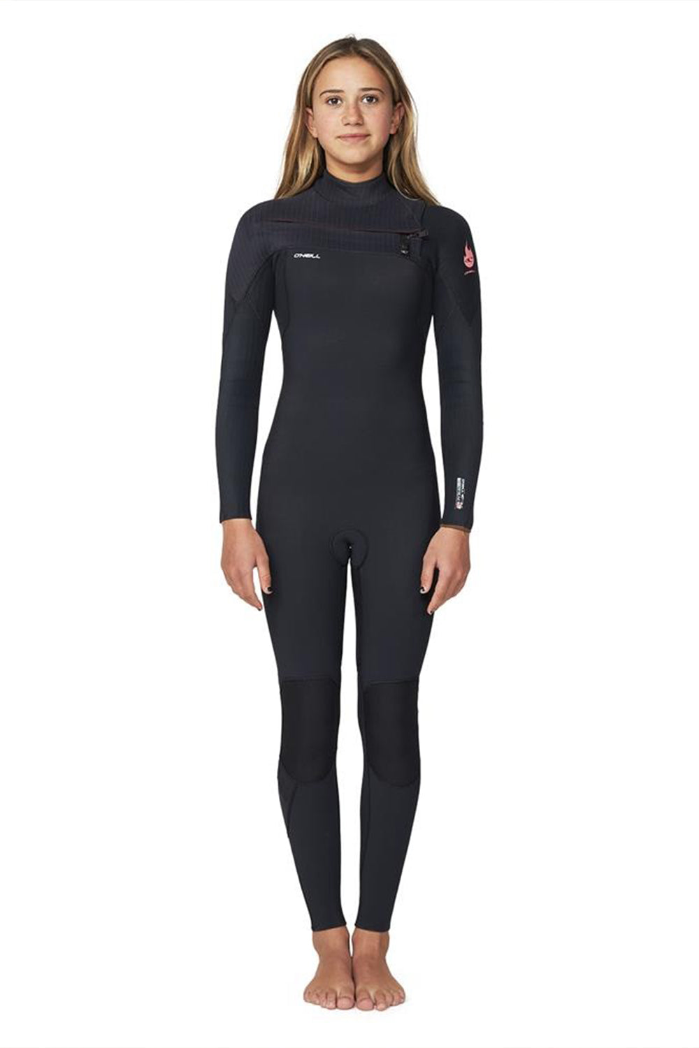 O'Neill Girls HyperFire 3/2mm Steamer Chest Zip Wetsuit