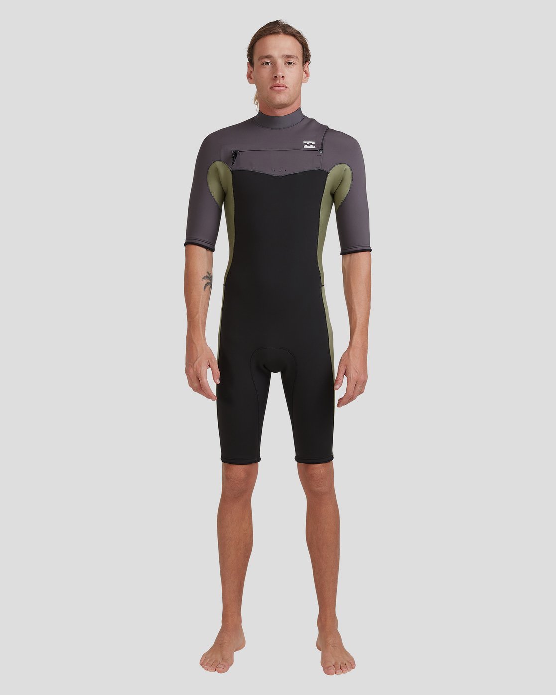 Billabong Men's 2/2mm Revolution Chest Zip Springsuit Wetsuit