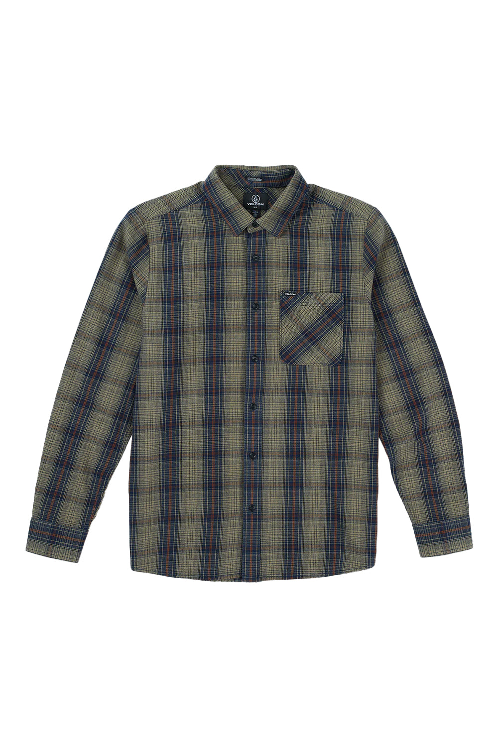 Volcom Mens Heavy Twills Flannel Long Sleeve Shirt