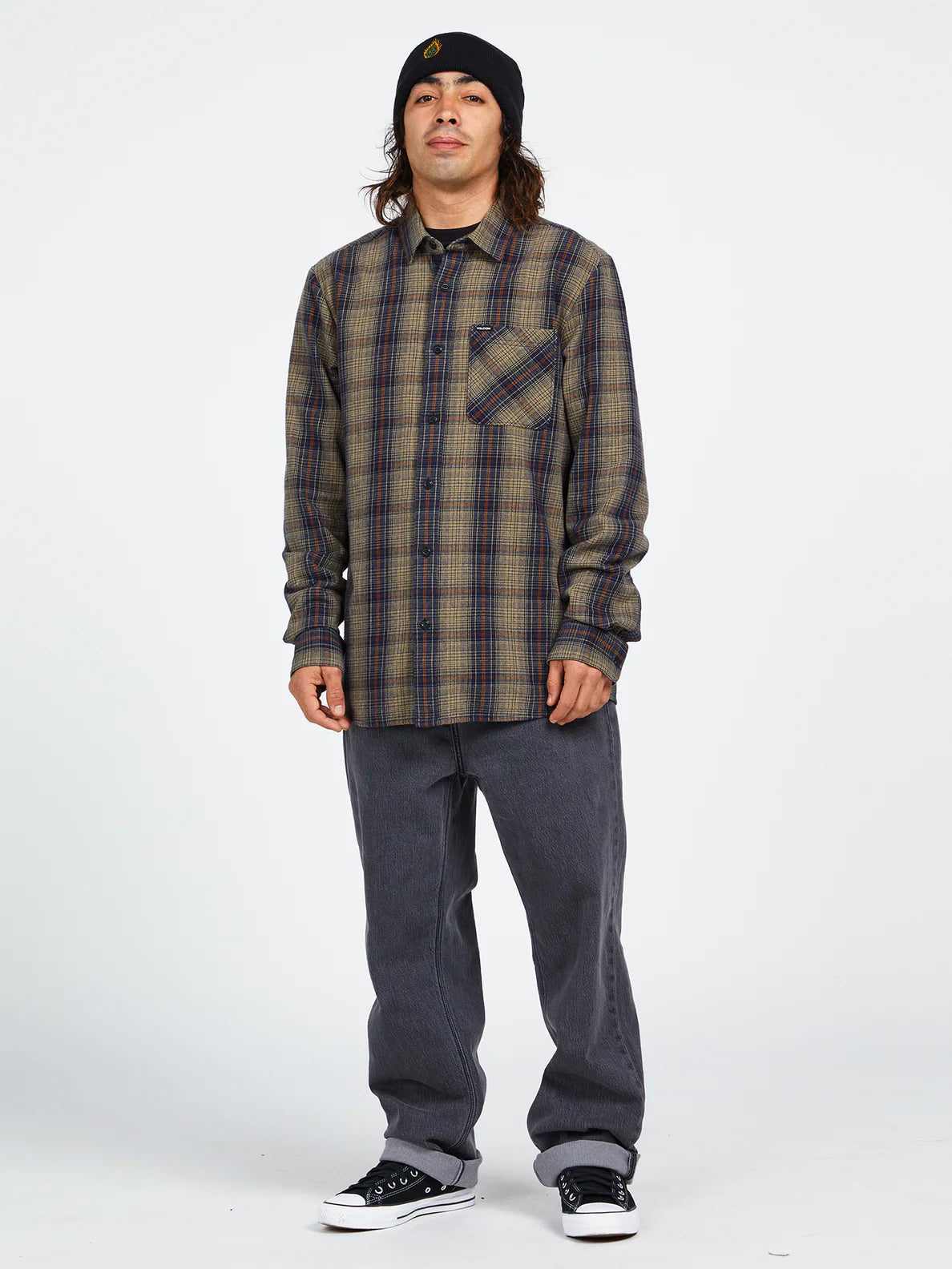 Volcom Mens Heavy Twills Flannel Long Sleeve Shirt