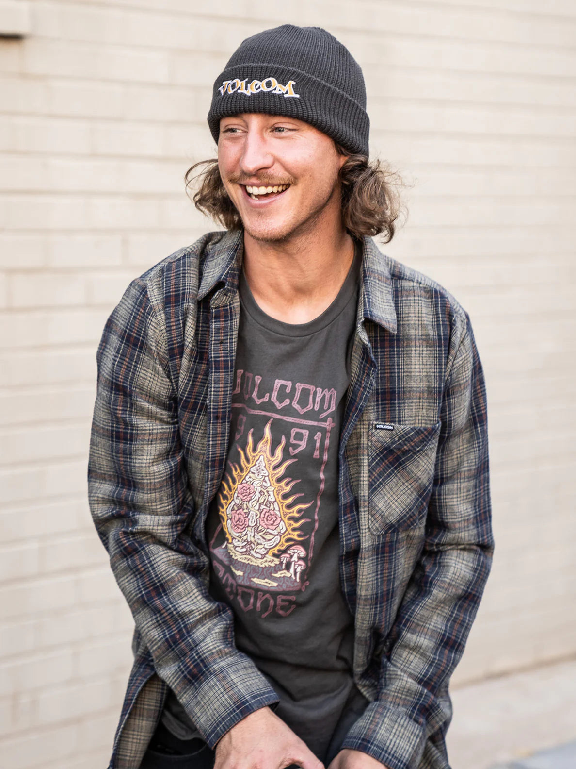 Volcom Mens Heavy Twills Flannel Long Sleeve Shirt