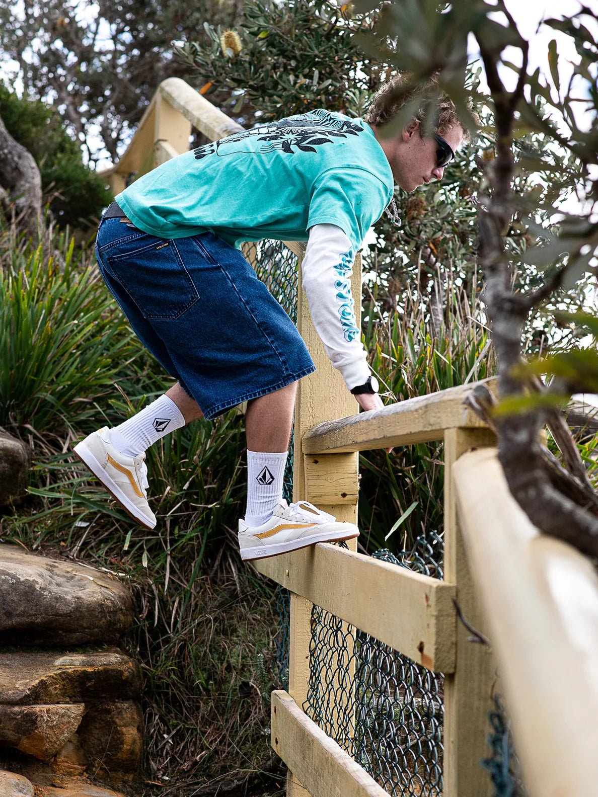 Volcom Mens Billow Denim Shorts