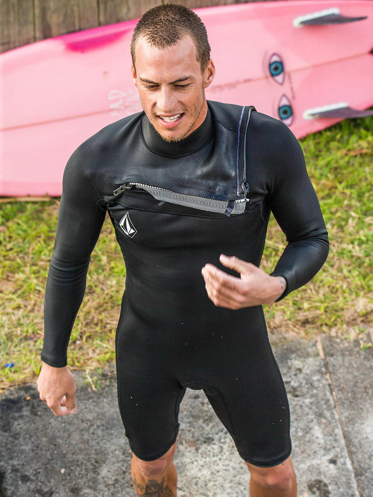 Volcom Mens 2/2mm Long Sleeve Chest Zip Springsuit