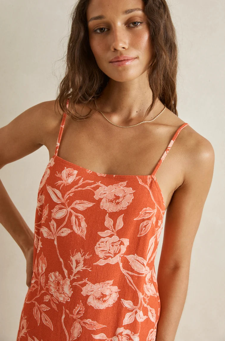 Rhythm Rosalie Floral Lace Up Mini Dress